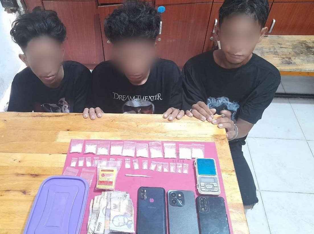 KAPOLRES SIAK UNGKAP KASUS PENYALAH GUNAAN NARKOBA, MELALUI SATRES NARKOBA  AKP TOMY ARMANDO